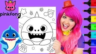 Coloring Baby Shark Pinkfong Crayola Coloring Page Prismacolor Paint Markers | KiMMi THE CLOWN