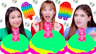 ASMR Most Popular Food Challenge (Candy Pop It, Eat Or Crush, No Hands Race) | Eating Sounds LiLiBu