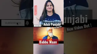 Adab Punjabi Reaction 2022 - Babbu Maan
