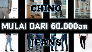 promo!!! CELANA JEANS DAN CHINO PANJANG MURAH BERKUALITAS, MULAI DARI Rp 60.000an !!! - SHOPEE HAUL