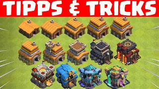 TIPPS & TRICKS FÜR JEDES RATHAUS! 💪😍 Clash of Clans * CoC