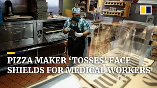 Pizza maker in Chicago uses oven to ‘toss’ face shields for front-line medical workers