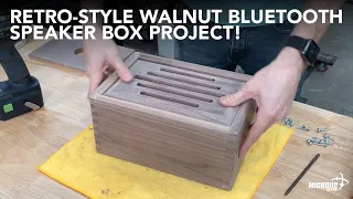 Retro-Style Walnut Bluetooth Speaker Box Project Video | How to Build a Wood Speaker!