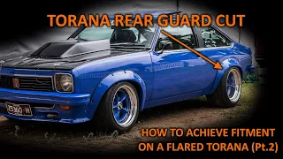 Flared Torana Rear Guard Cut and Tub Mods (how to achieve fitment on a flared Torana Pt.2)