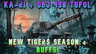 Ka-Ri and Obj 490 Topol - New Tigers Season + Buffs! #WotConsole #WorldofTanksModernArmor