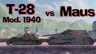 WOT Blitz Can T-28 Mod 1940 Kill a Maus?