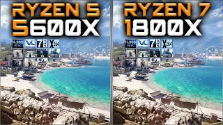 Ryzen 5 5600X vs Ryzen 7 1800X Benchmarks – 15 Tests 🔥