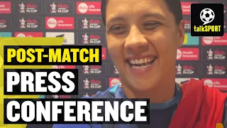 Chelsea's Sam Kerr reacts to her FA Cup winning goal vs Man United 🏆🔥