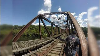 Abandoned train bridge