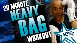 20 Minute Heavy Bag Workout All boxing | NateBowerFitness