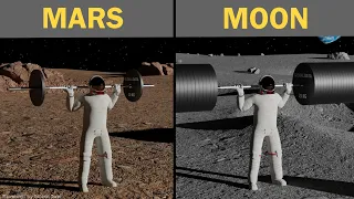 How much Weight would You Lift on Other Planets (3d Animation)