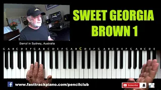 Sweet Georgia Brown piano lesson for beginners - Level 1 (promo)