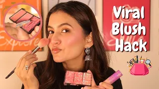 Try this  blush hack for perfection | Viral Makeup Hack | Hira Faisal | Sistrology