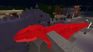 Jurassic world fight T. rex vs Indominus rex (Minecraft)