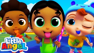 Lollipop Song | Little Angel Kids Songs & Nursery Rhymes | Moonbug Kids