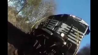 Body Camera Records Moment Georgia Police Officer is Hit by Train While Chasing Suspect