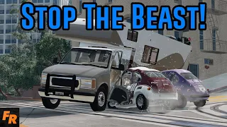 Stop The Beast! - Micro Cars Fight An RV - BeamNG Drive
