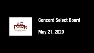 Concord Select Board May 21, 2020. Concord MA.