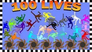100 LIVES - Colour Stickmen Survival