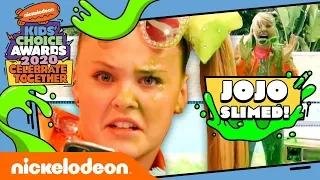 JoJo Siwa Gets Slimed AT HOME! 🏡 KCAs 2020 Favorite Social Music Star | Kids' Choice Awards | Nick