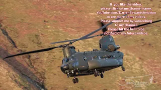 Stunning Chinook pass through the hills in Wales * Mach Loop *