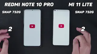 SPEEDTEST Xiaomi Mi 11 Lite vs Redmi Note10 Pro: CÁI KẾT ĐẦY BẤT NGỜ!!!