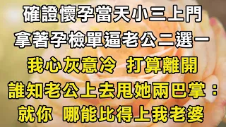 確證懷孕當天小三上門！拿著孕檢單逼老公二選一！我心灰意冷 打算離開！誰知老公上去就甩她兩巴掌！｢就你 哪能比得上我老婆｣#翠花的秘密 #翠花的故事#翠花故事