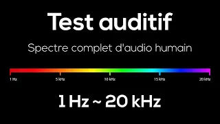 🔊👂 Test d'audition à domicile - 1 Hz à 20 000 Hz - Spectre complet de l'audio humain 🔊👂