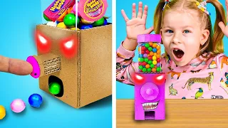 MY MOM MADE A DIY CANDY DISPENSER 🍭 || Awesome Parenting Hacks Made From Cardboard by CoCoGo!