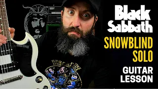 Black Sabbath Lead Guitar Lesson w/ TAB - Snowblind Solo - C# Standard Tuning