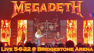 MEGADETH Live @ Bridgestone Arena FULL CONCERT 5-6-22 Metal Tour Of The Year Nashville TN 60fps