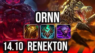 ORNN vs RENEKTON (TOP) | Rank 1 Ornn, Rank 5, 8k comeback | NA Challenger | 14.10