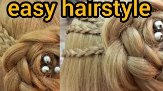 Easy Hairstyle Flower || style || Beautiful 😍