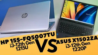 ASUS Vivobook 15 i3-12th Gen VS HP 15s-Fq5007TU i3-12th Gen Laptop | who's best?