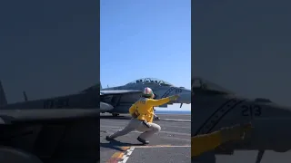 Flight Ops aboard the USS Gerald R. Ford, the US Navy’s newest aircraft carrier #shorts