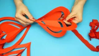 3D Paper Heart Decorations For Valentine's Day or Wedding / Quick and Easy Heart  Decor DIY