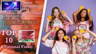 [TOP 10] BELARUS NATIONAL FINAL 2019 - BELARUS 🇧🇾 - JESC 2019 GLIWICE SILESIA 🇵🇱