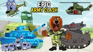 Alumota Bhalu Vs Bulbule in Epic Army Clash Game 😱 Grizzly The Lemmings Game | Tank Game