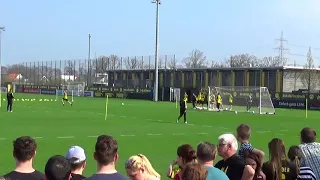 BVB-Training: Sprints und schnell ausgeführter Torschuss