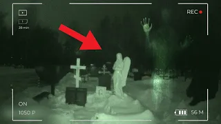 GHOSTS AT THE CEMETERY AT NIGHT / DO NOT WALK AT THE CEMETERY AT NIGHT