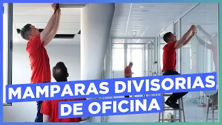 DIVISIÓN DE OFICINAS CON MAMPARAS DE CRISTAL | Instalación para separación de ambientes