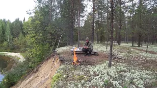 Куда не посмотри везде грибы. Обед у костра. Сосед Николай с огромным рюкзаком. 2/2 серия.