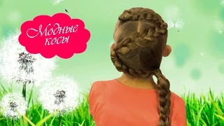 Косичка зигзагом|На длинные волосы/ Pigtail zigzag | On long hair