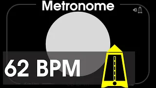 62 BPM Metronome - Adagio - 1080p - TICK and FLASH, Digital, Beats per Minute