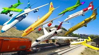 GTA V: Every Airplanes Falling to Trains Best Extreme Longer Crash and Fail Compilation