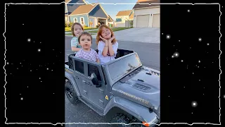 ADLEY DRIVES THE JEEP!! 🚗 Adley is jeepin’ around with her crew Niko and Navey in the neighborhood!