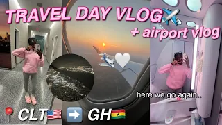 TRAVEL DAY VLOG: airport essentials, ghana travel vlog *airport vlog*