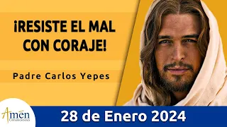 Evangelio De Hoy Domingo 28 Enero 2024 l Padre Carlos Yepes l Biblia l   Marcos 1,21-28 l Católica