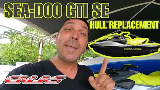 2021 SeaDoo GTI SE Hull Replacment + Sea Doo Jetski tech tips + Sea-Doo mechanic | Calas World Ep14