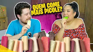 QUEM COME MAIS PICOLÉ GANHA - EATING CHALLENGE | Jeru e Cheru